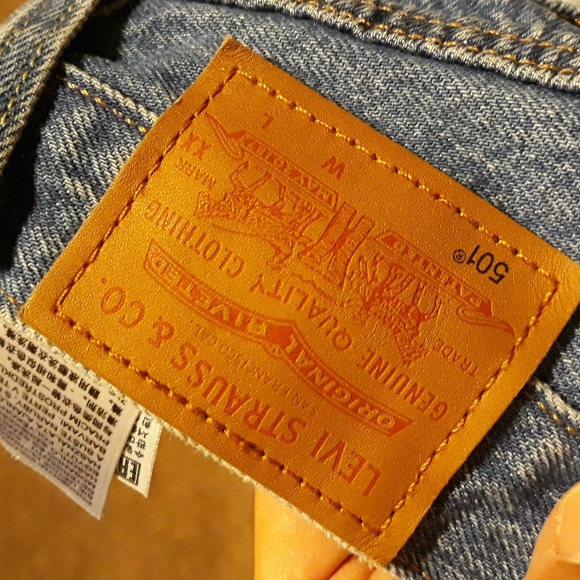 Levis 501 jean short shorts 27 - Picture 3 of 6
